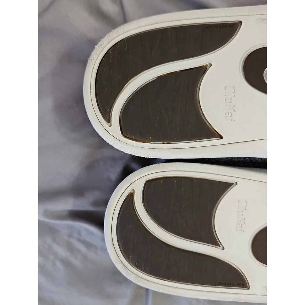 OluKai Alapa Li Men’s Size 12 Slip On Running Sneakers Charcoal Gray Mesh EUC